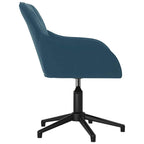 vidaXL Esszimmerstühle 2 Stk. Drehbar Blau Samt