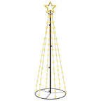 vidaXL LED-Weihnachtsbaum Kegelform Warmweiß 108 LEDs 70x180 cm