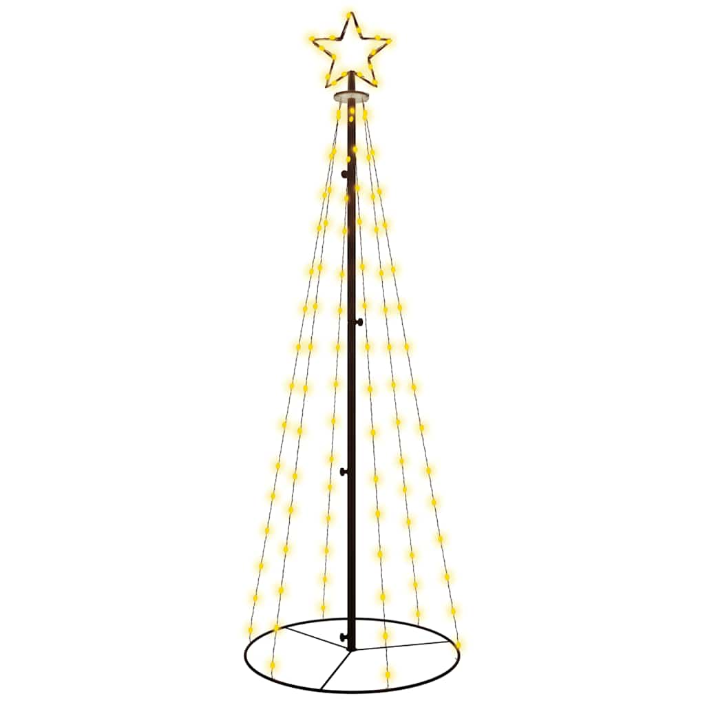 vidaXL LED-Weihnachtsbaum Kegelform Warmweiß 108 LEDs 70x180 cm