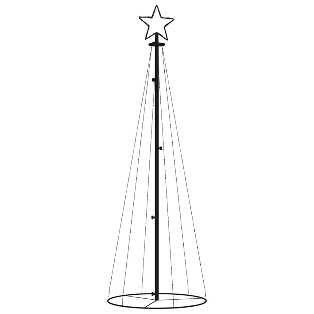 vidaXL LED-Weihnachtsbaum Kegelform Warmweiß 108 LEDs 70x180 cm