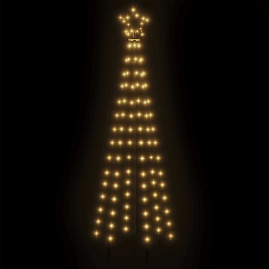 vidaXL LED-Weihnachtsbaum Kegelform Warmweiß 108 LEDs 70x180 cm