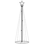 vidaXL LED-Weihnachtsbaum Kegelform Kaltweiß 108 LEDs 70x180 cm