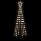 vidaXL LED-Weihnachtsbaum Kegelform Kaltweiß 108 LEDs 70x180 cm