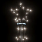 vidaXL LED-Weihnachtsbaum Kegelform Kaltweiß 108 LEDs 70x180 cm