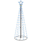 vidaXL LED-Weihnachtsbaum Kegelform Blau 108 LEDs 70x180 cm