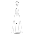vidaXL LED-Weihnachtsbaum Kegelform Blau 108 LEDs 70x180 cm