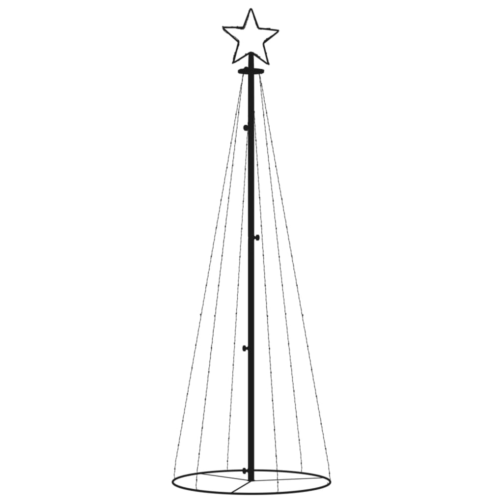 vidaXL LED-Weihnachtsbaum Kegelform Blau 108 LEDs 70x180 cm