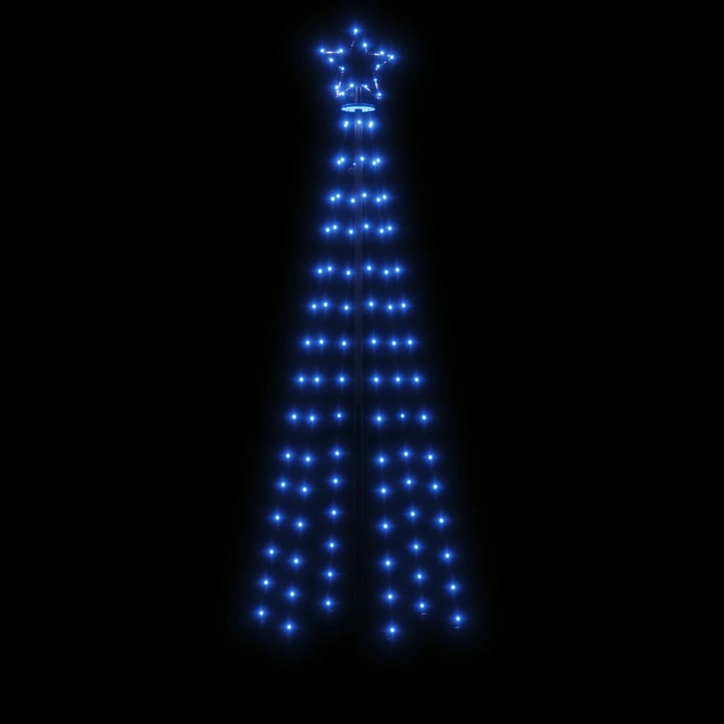 vidaXL LED-Weihnachtsbaum Kegelform Blau 108 LEDs 70x180 cm