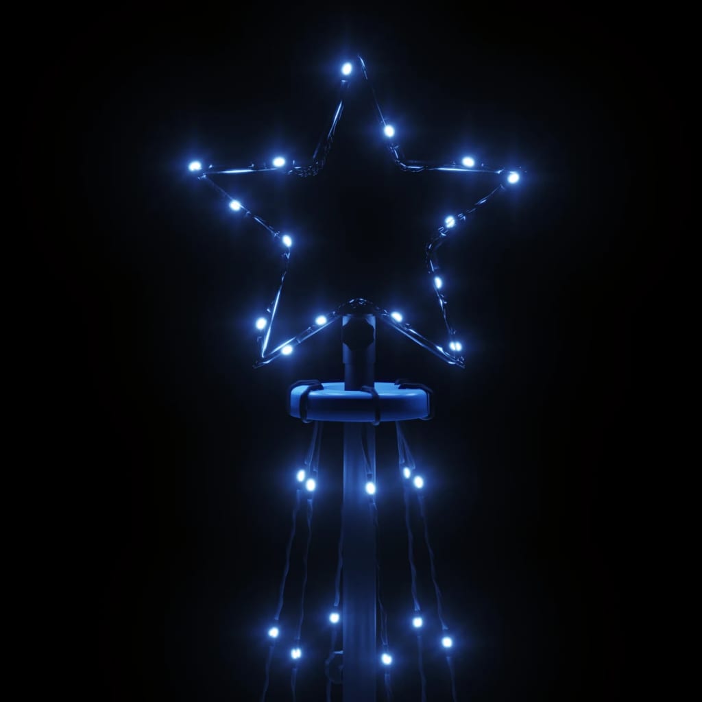vidaXL LED-Weihnachtsbaum Kegelform Blau 108 LEDs 70x180 cm