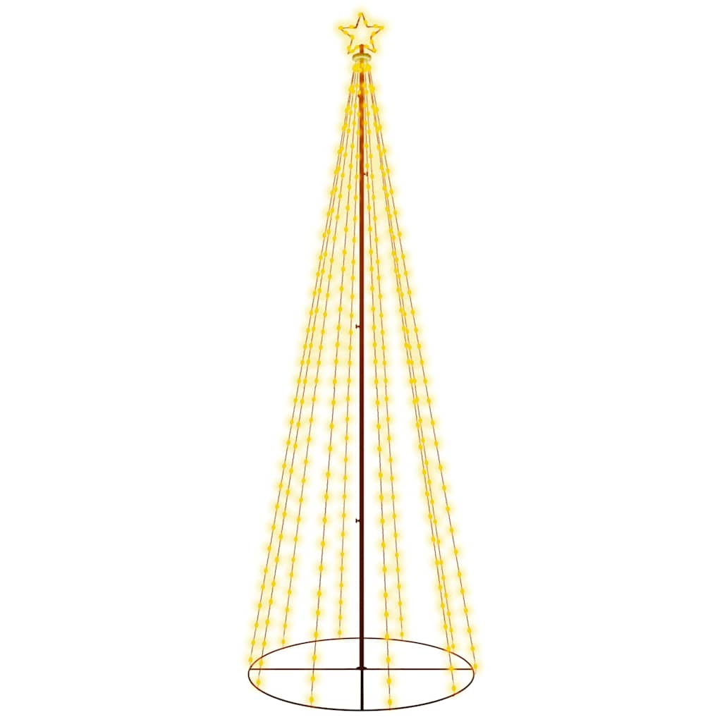 vidaXL LED-Weihnachtsbaum Kegelform Warmweiß 310 LEDs 100x300 cm