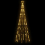 vidaXL LED-Weihnachtsbaum Kegelform Warmweiß 310 LEDs 100x300 cm