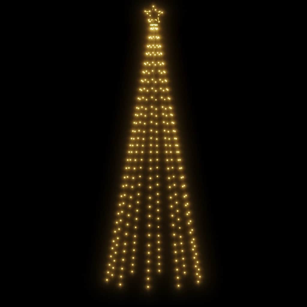 vidaXL LED-Weihnachtsbaum Kegelform Warmweiß 310 LEDs 100x300 cm