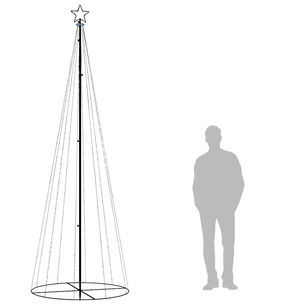 vidaXL LED-Weihnachtsbaum Kegelform Warmweiß 310 LEDs 100x300 cm