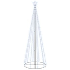 vidaXL LED-Weihnachtsbaum Kegelform Kaltweiß 310 LEDs 100x300 cm