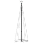 vidaXL LED-Weihnachtsbaum Kegelform Kaltweiß 310 LEDs 100x300 cm