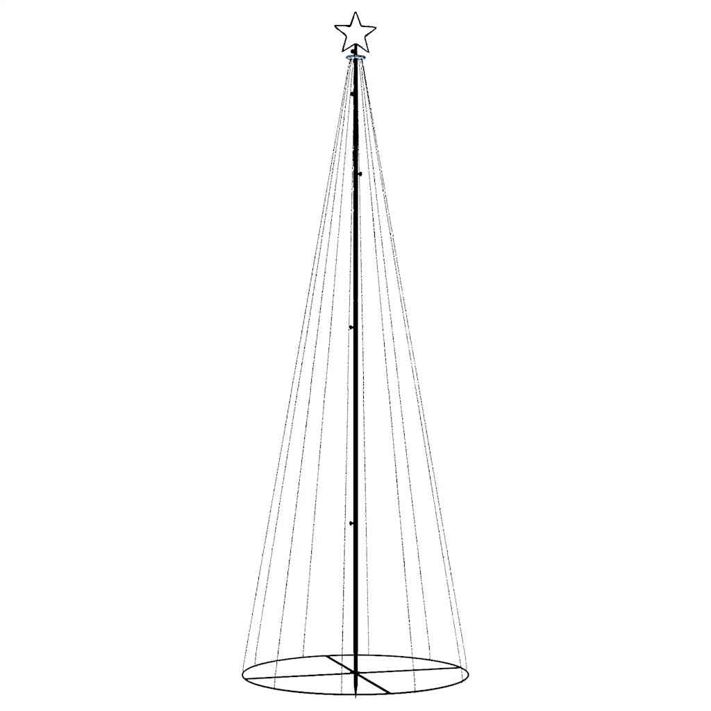 vidaXL LED-Weihnachtsbaum Kegelform Kaltweiß 310 LEDs 100x300 cm