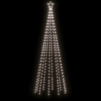 vidaXL LED-Weihnachtsbaum Kegelform Kaltweiß 310 LEDs 100x300 cm