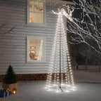 vidaXL LED-Weihnachtsbaum Kegelform Kaltweiß 310 LEDs 100x300 cm