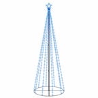 vidaXL LED-Weihnachtsbaum Kegelform Blau 310 LEDs 100x300 cm