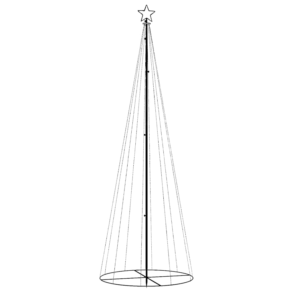 vidaXL LED-Weihnachtsbaum Kegelform Blau 310 LEDs 100x300 cm