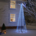 vidaXL LED-Weihnachtsbaum Kegelform Blau 310 LEDs 100x300 cm