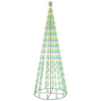 vidaXL LED-Weihnachtsbaum Kegelform Mehrfarbig 732 LEDs 160x500 cm