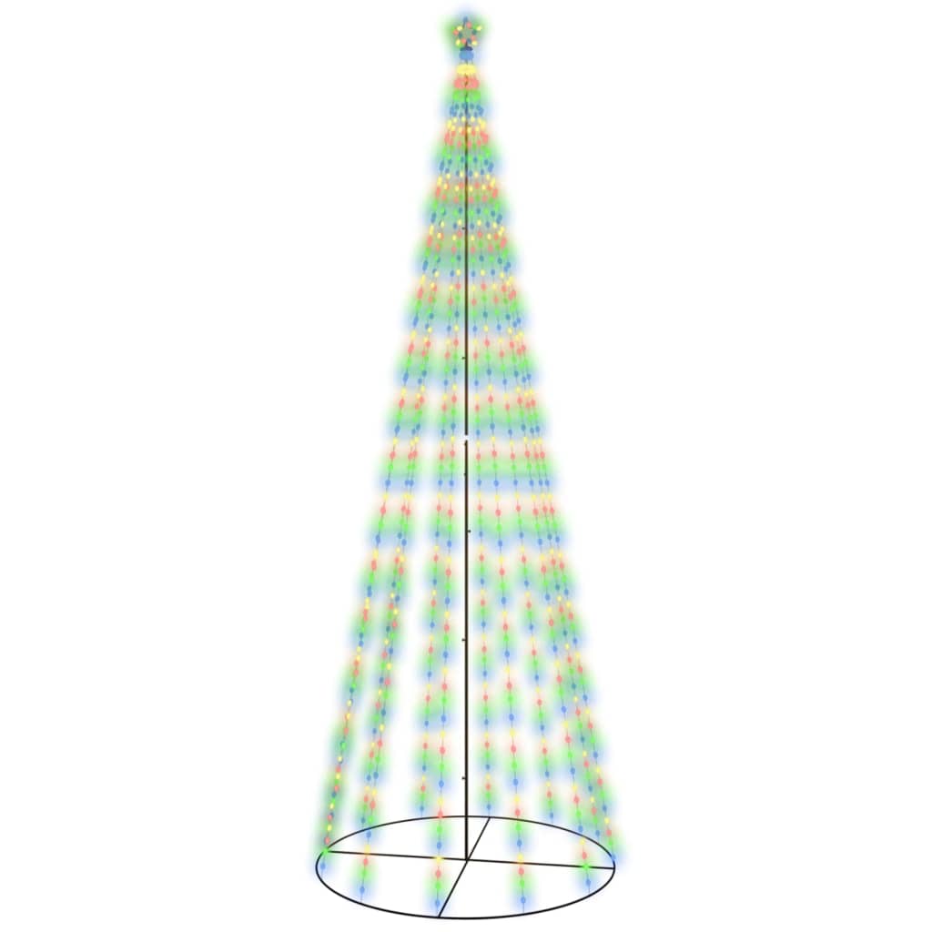 vidaXL LED-Weihnachtsbaum Kegelform Mehrfarbig 732 LEDs 160x500 cm