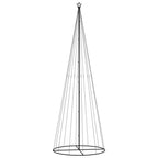 vidaXL LED-Weihnachtsbaum Kegelform Mehrfarbig 732 LEDs 160x500 cm