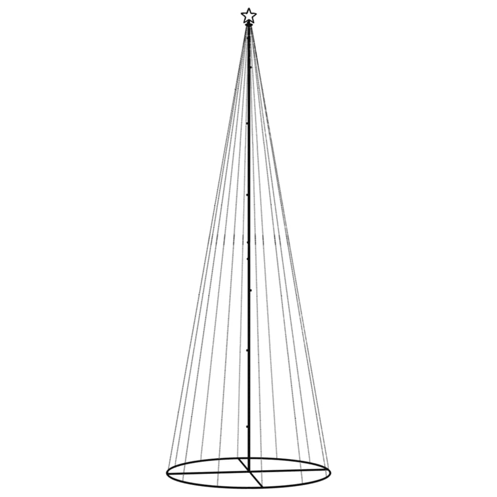 vidaXL LED-Weihnachtsbaum Kegelform Mehrfarbig 732 LEDs 160x500 cm