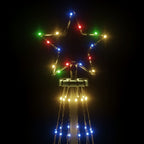vidaXL LED-Weihnachtsbaum Kegelform Mehrfarbig 732 LEDs 160x500 cm
