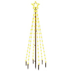 vidaXL LED-Weihnachtsbaum mit Erdnägeln Warmweiß 108 LEDs 180 cm