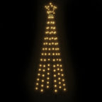 vidaXL LED-Weihnachtsbaum mit Erdnägeln Warmweiß 108 LEDs 180 cm