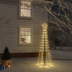 vidaXL LED-Weihnachtsbaum mit Erdnägeln Warmweiß 108 LEDs 180 cm