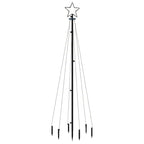 vidaXL LED-Weihnachtsbaum mit Erdnägeln Kaltweiß 108 LEDs 180 cm