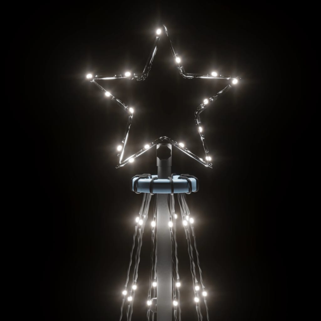 vidaXL LED-Weihnachtsbaum mit Erdnägeln Kaltweiß 108 LEDs 180 cm