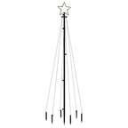 vidaXL LED-Weihnachtsbaum mit Erdnägeln Mehrfarbig 108 LEDs 180 cm