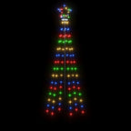 vidaXL LED-Weihnachtsbaum mit Erdnägeln Mehrfarbig 108 LEDs 180 cm