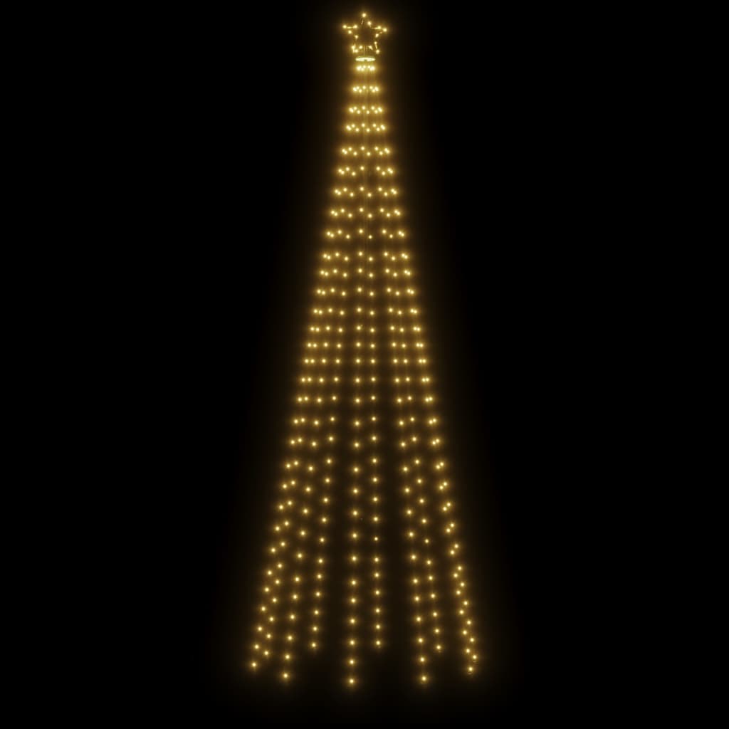 vidaXL LED-Weihnachtsbaum mit Erdnägeln Warmweiß 310 LEDs 300 cm