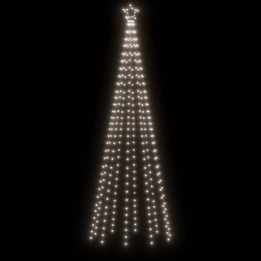 vidaXL LED-Weihnachtsbaum mit Erdnägeln Kaltweiß 310 LEDs 300 cm