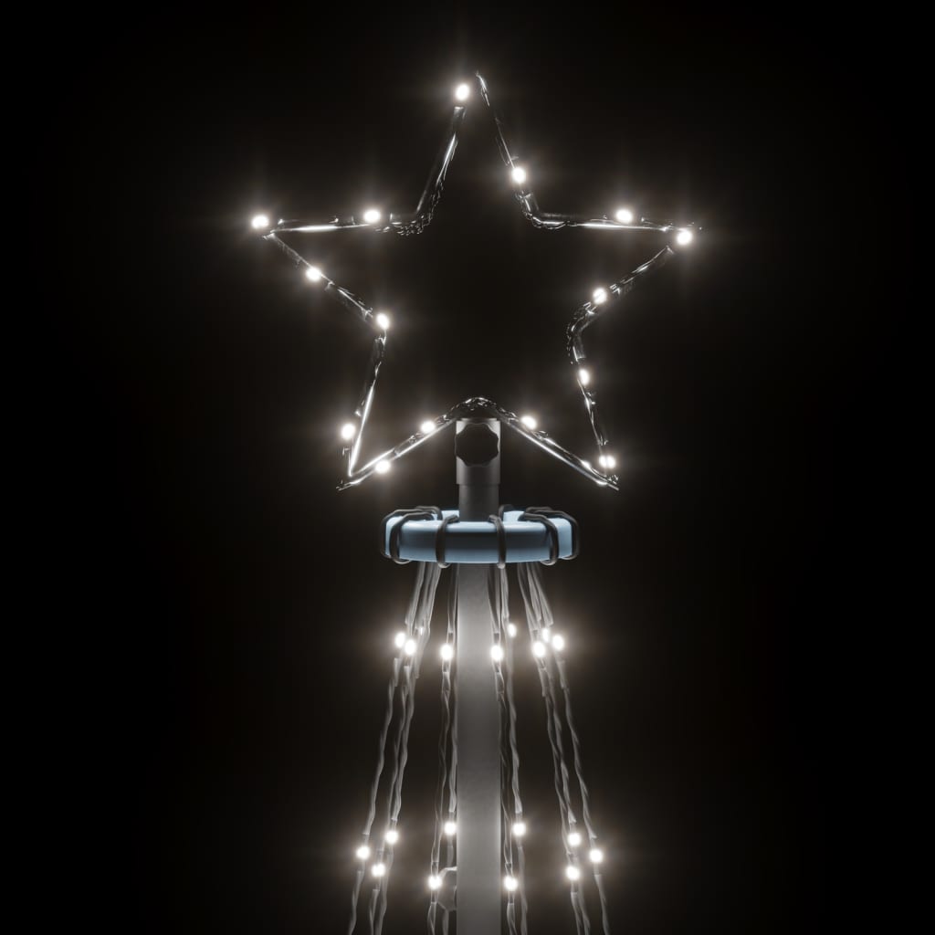 vidaXL LED-Weihnachtsbaum mit Erdnägeln Kaltweiß 310 LEDs 300 cm