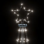 vidaXL LED-Weihnachtsbaum mit Erdnägeln Kaltweiß 310 LEDs 300 cm