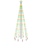 vidaXL LED-Weihnachtsbaum mit Erdnägeln Mehrfarbig 310 LEDs 300 cm