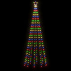 vidaXL LED-Weihnachtsbaum mit Erdnägeln Mehrfarbig 310 LEDs 300 cm