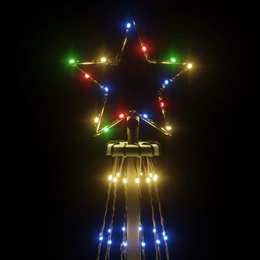 vidaXL LED-Weihnachtsbaum mit Erdnägeln Mehrfarbig 310 LEDs 300 cm