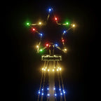 vidaXL LED-Weihnachtsbaum mit Erdnägeln Mehrfarbig 310 LEDs 300 cm