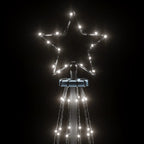 vidaXL LED-Weihnachtsbaum mit Erdnägeln Kaltweiß 732 LEDs 500 cm
