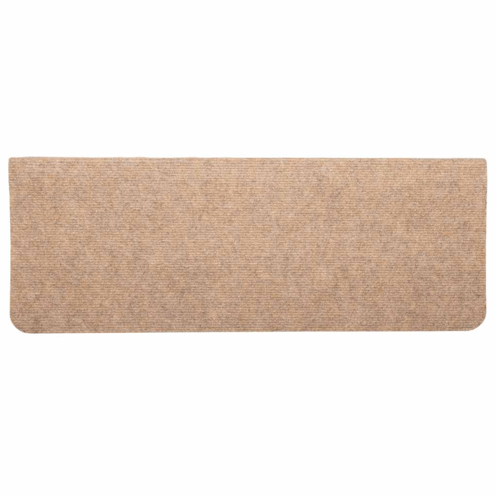vidaXL Stufenmatten Selbstklebend 15 Stk. 65x24,5x3,5 cm Beige