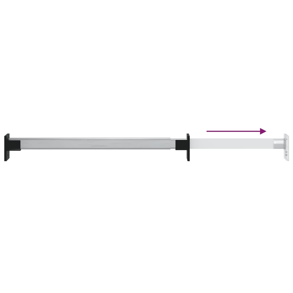vidaXL Teleskop-Kleiderstangen 2 Stk. Silbern 58-100 cm