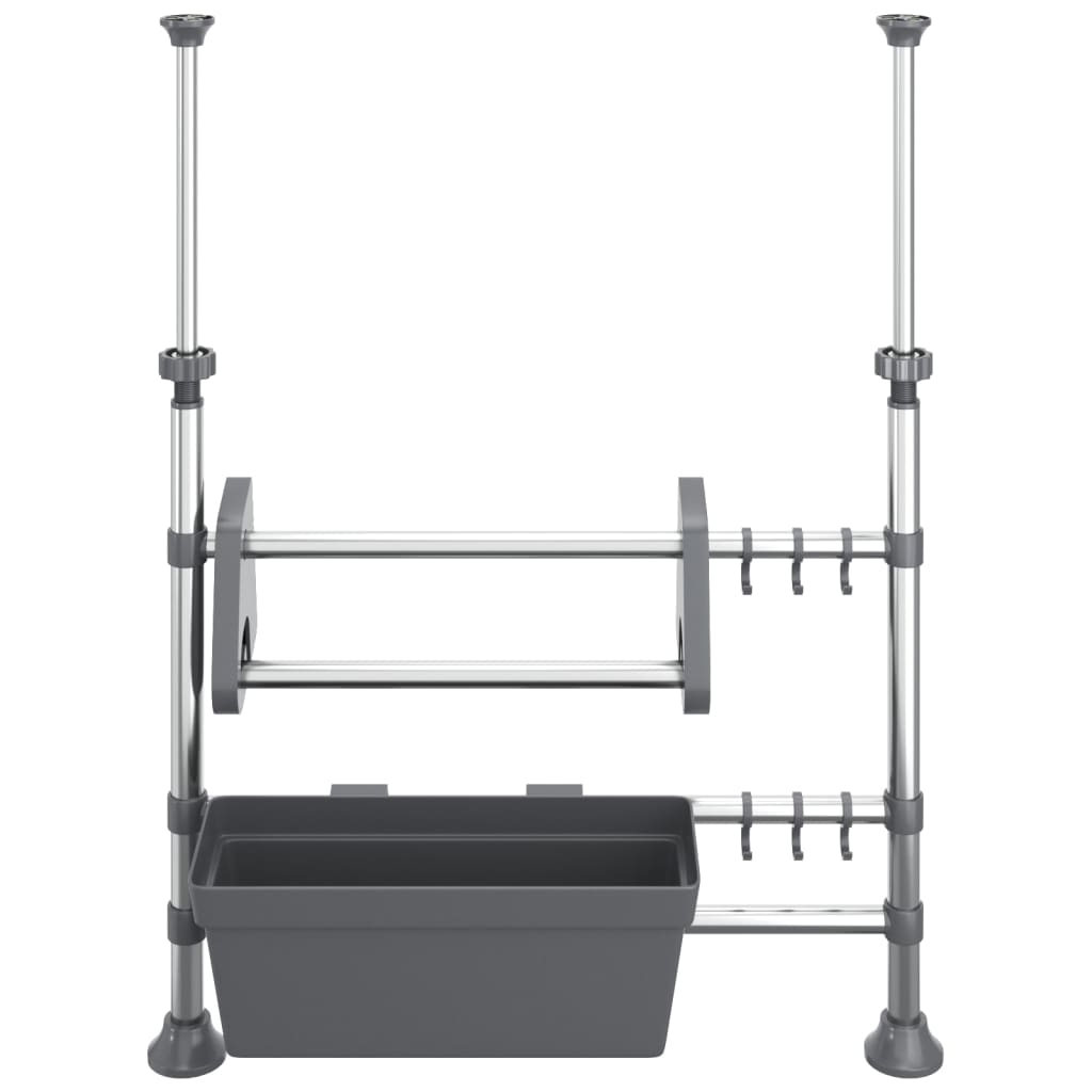 vidaXL Küchenorganisator Verstellbar Aluminium