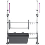 vidaXL Küchenorganisator Verstellbar Aluminium